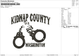Kidnap County Embroidery File 6 size