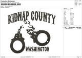 Kidnap County Embroidery File 6 size