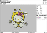Kitty yellow Embroidery File 6 sizes