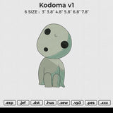 Kodoma v1 Embroidery File 6 size