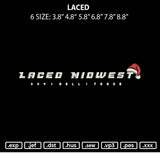 Laced Embroidery File 6 sizes