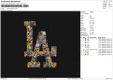 LA Flower2425 Embroidery File 6 size