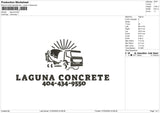 laguna Embroidery File 6 size