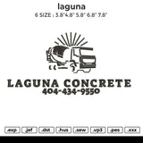 laguna Embroidery File 6 size