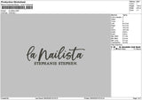 Nailistatext Embroidery File 6 sizes