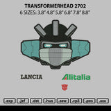 Transformerhead 2702 Embroidery File 6 sizes