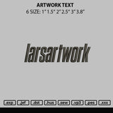 Artwork Text Embroidery File 6 sizes