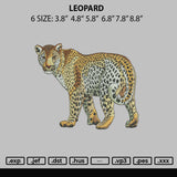 Leopard Embroidery File 6 sizes