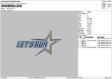 Letsrun Text Embroidery File 6 sizes