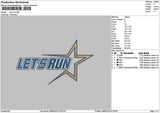 Letsrun Text Embroidery File 6 sizes