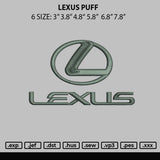 Lexus Puff Embroidery File 6 sizes