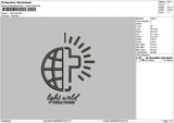 Wrld Text Embroidery File 6 sizes