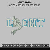 Lightdragon Embroidery File 6 sizes