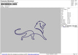 Lion line Embroidery