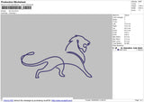 Lion line Embroidery
