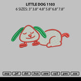 Little Dog 1103 Embroidery File 6 sizes
