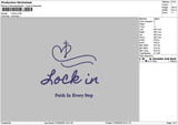 Locktext 01 Embroidery File 6 sizes