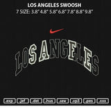 Los Angeles Swoosh Emboidery File 6 sizes