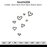 Love14326 Embroidery File 6 sizes