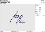 Loz design Embroidery File 6 size