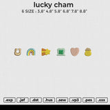 lucky cham Embroidery File 6 size