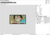 Luffy Rectangle V4 Embroidery File 6 sizes