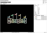 Malaialandtext Embroidery File 6 sizes