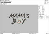 Mamas Boy Embroidery File 6 sizes