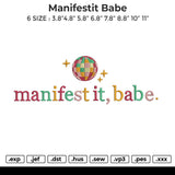 Manifestit Babe Embroidery File 6 size
