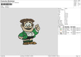 Man Cartoon Embroidery File 6 sizes
