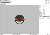 Mask Emoticon Embroidery File 6 sizes