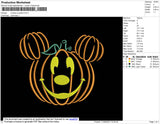 Mickey Pumpkin Embroidery