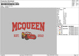 Mcqueen 2025 2012 Embroidery 2 Files