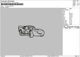 Mcqueen Outline 01 Embroidery File 6 sizes
