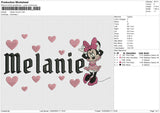 Melani Minnie Embroidery File 6 size
