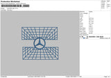 Mercedes L Embroidery File 6 sizes