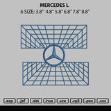 Mercedes L Embroidery File 6 sizes