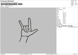 Metalhand Embroidery File 6 sizes