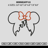 Minnieapp 03 Embroidery File 6 sizes