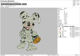 Mickey Halloween V7 Embroidery File 6 sizes