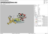 Mickey M Xmas v10 Embroidery File 6 sizes