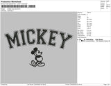 Mickey One Color Embroidery
