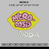 Micro D Embroidery File 6 sizes