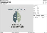 Minot Text Embroidery File 6 sizes