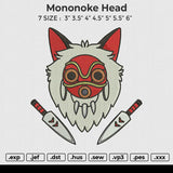 Mononoke Head Embroidery File 6 sizes