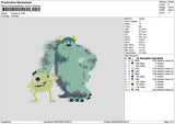 Monsters 2603 Embroidery File 6 sizes