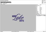 Laketext 01 Embroidery File 6 sizes