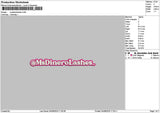 Lashestex 0408 Embroidery File 6 sizes