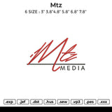 Mtz Embroidery File 6 size