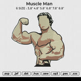 Muscle man Embroidery File 6 size
